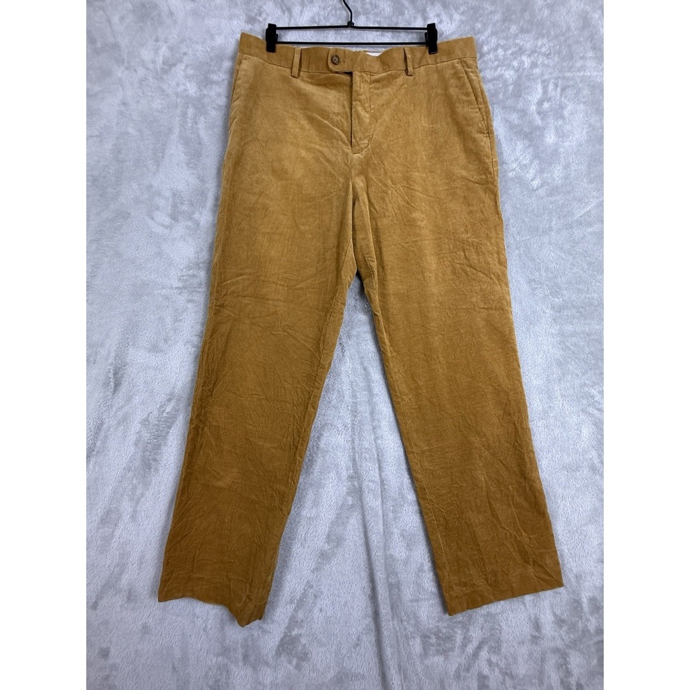 Hathaway Platinum Men's Flat Front Pima Cotton Corduroy Pant Tan‎ 38x34